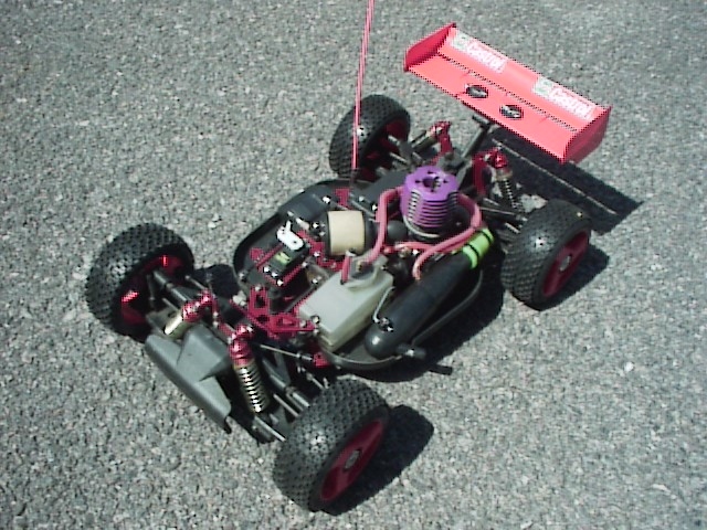 Birgonzoni Flash LHS Showing EFRA Tuned exhaust and Nova Rossi RX21/SB 
(8 
port long stroke) Engine